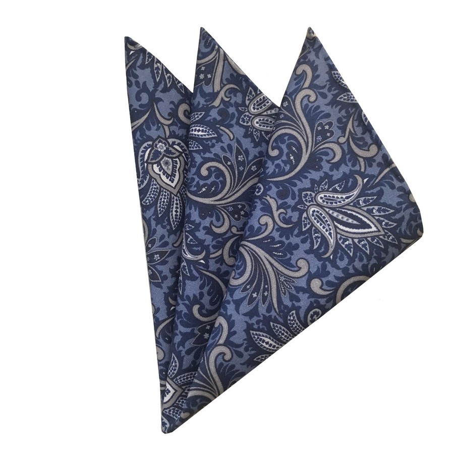 Poszetka ręcznie obszywana Kwiatowa elegancja