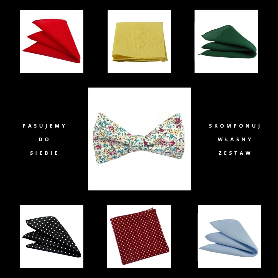 Mucha wiązana Pastelowe kwiaty - obrazek 3