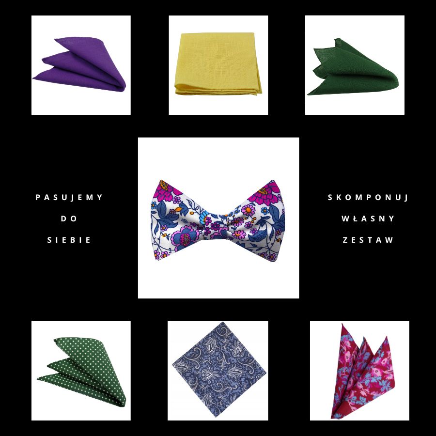 Mucha wiązana Różowe kwiaty - obrazek 3