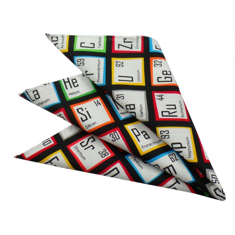 Poszetka ręcznie obszywana Mendelejewa