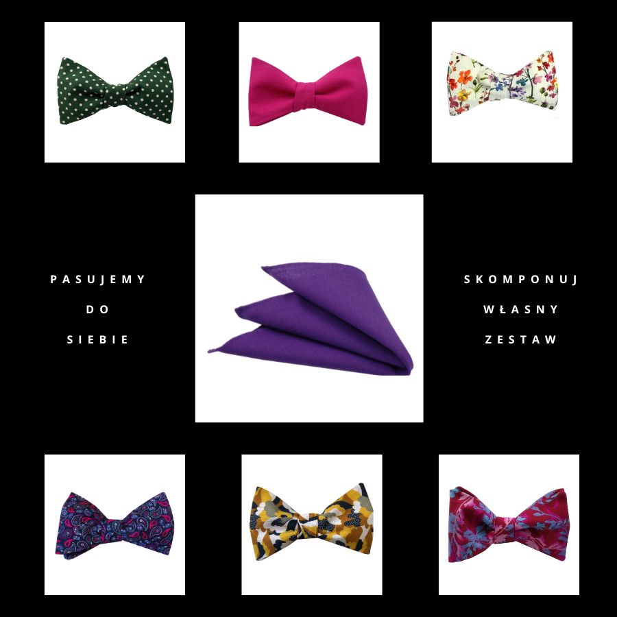 Poszetka ręcznie obszywana Lniana lawenda - obrazek 3