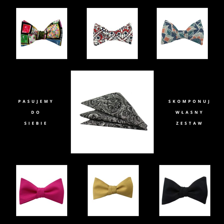 Poszetka ręcznie obszywana Wzorzysta elegancja - obrazek 3