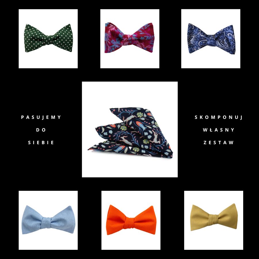 Poszetka ręcznie obszywana Pastelowa łąka” - obrazek 3