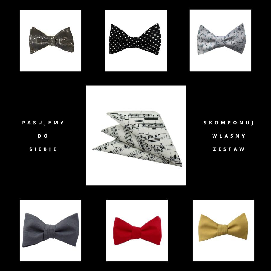 Poszetka ręcznie obszywana Kompozytor - obrazek 3