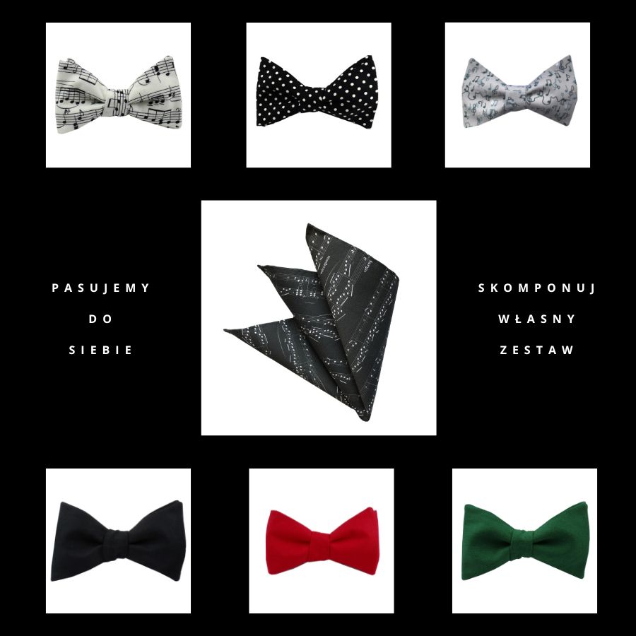 Poszetka ręcznie obszywana Nocny kompozytor - obrazek 3