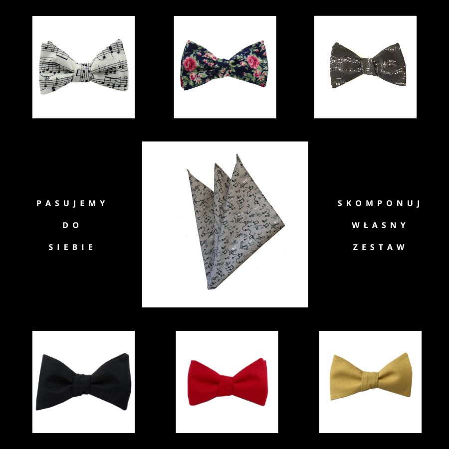 Poszetka ręcznie obszywana Muzyk - obrazek 3