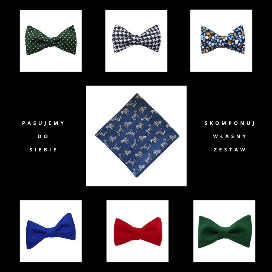 Poszetka ręcznie obszywana Zebry - obrazek 2