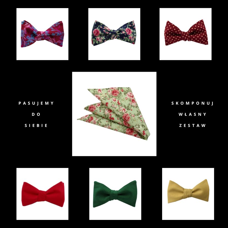 Poszetka ręcznie obszywana Różany ogród - obrazek 3